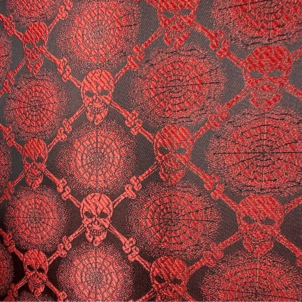 Vtg  Dragonfly Clothing Women’s M Skull Spider Pimp Jacket Fur Satin Gothic - Picture 9 of 13